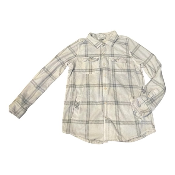 O’Neill White and Gray Plaid Button-Up Shirt Flannel - Picture 3 of 11